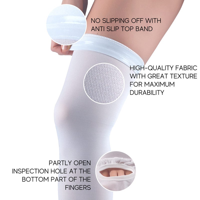 invera Thigh High Compression Stockings, Unisex Ted Hose Socks, 15-20 mmHg Moderate Level (Medium) - Image 4